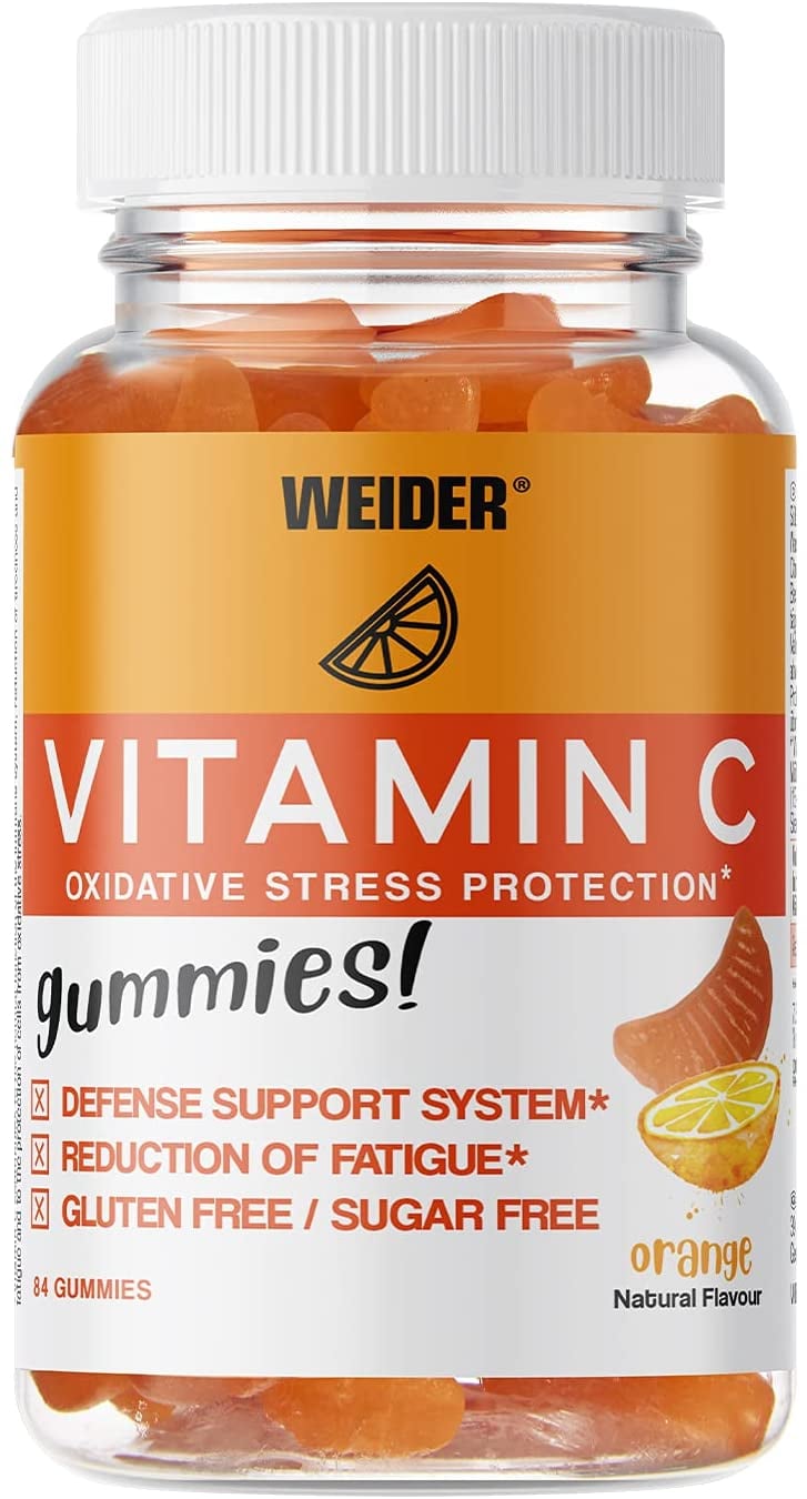 Complemento Alimentar WEIDER Vitamin C Upummies De Vitamina C-Sin Azúcares Y Libre De Gluten (Coco, Naranja - 84 g)