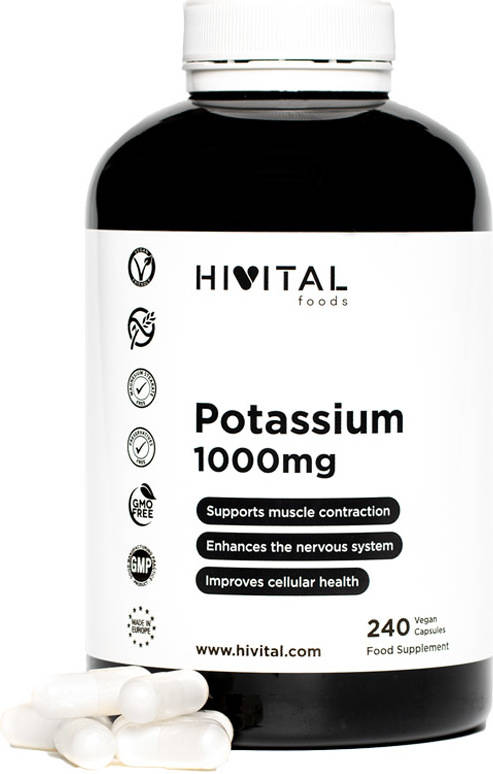 Complemento Alimentar HIVITAL Potasio (240 Cápsulas Veganas)