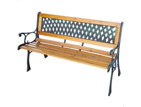 Banco Jardín AKTIVE (Marrón - Hierro, Madera, PVC - 125x52x73 cm)