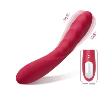 Vibrador de masaje de silicona de 10 frecuencias para mujer (rojo) VEANXIN