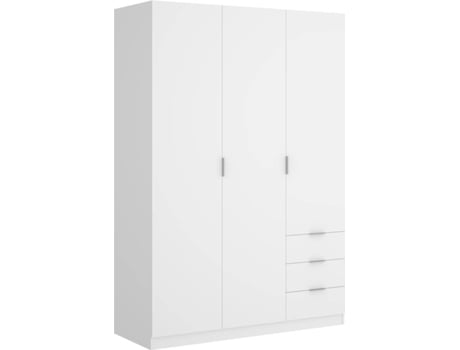 Homekit Armario Ropero 3 puertas y cajones blanco 121x184x52 cm de 121cm 121