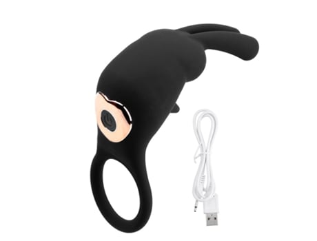 Vibrador fino con bloqueo recargable por USB con 10 modos de vibración para hombres (negro) VEANXIN