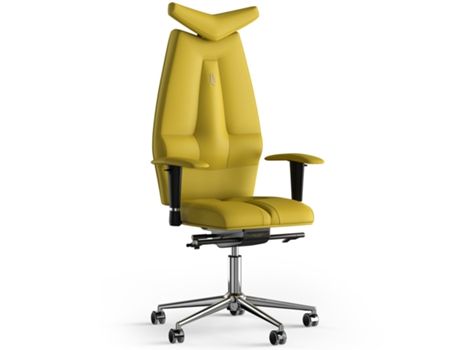 Silla de Oficina KULIK SYSTEM Jet PU Cuero (Amarelo -130x50x50cm)