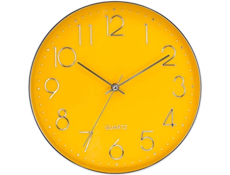 Reloj Pared Thinia home decorativo multicolor 30 cm varios colores amarilloplateado