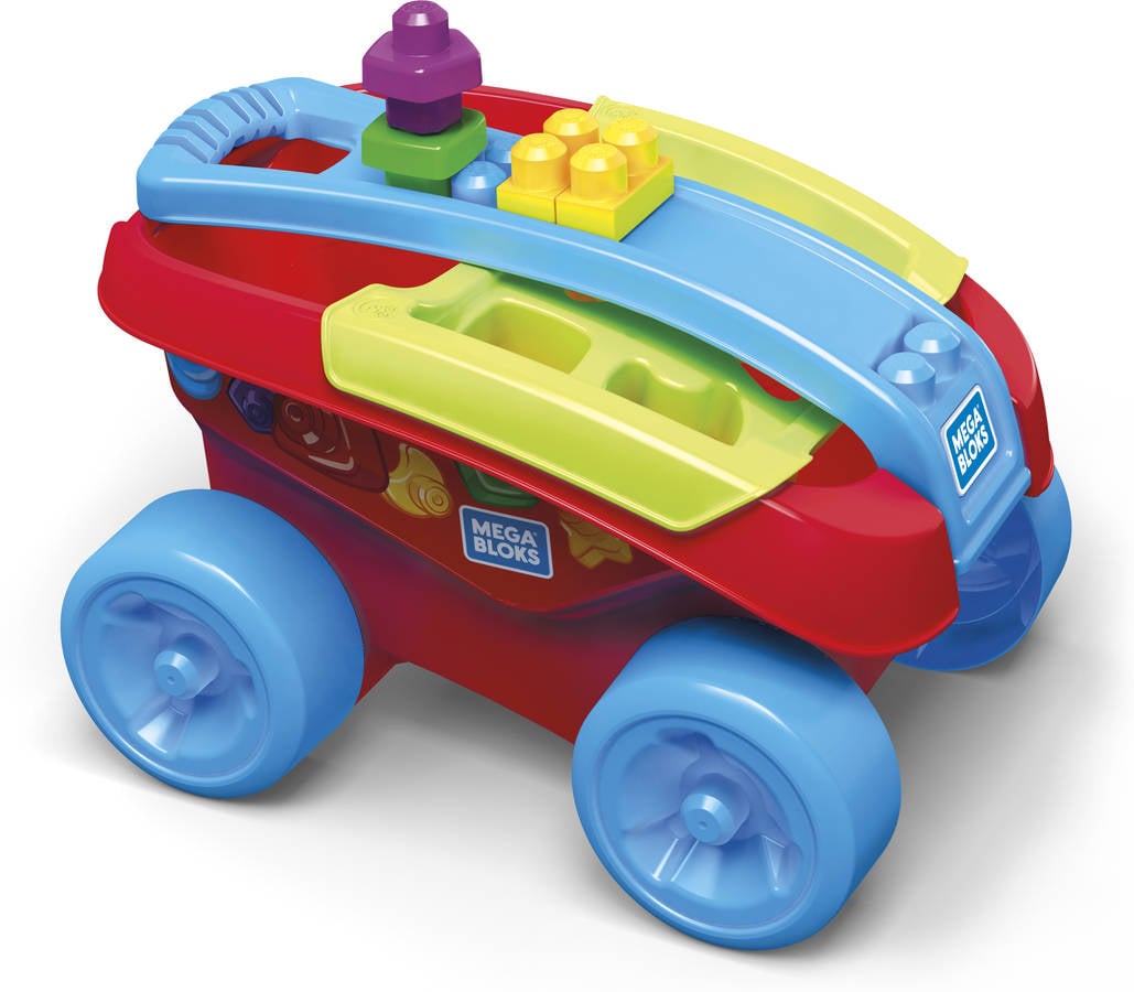 Juguete De Carrito encajabloques mega bloks juego educativo mattel fvj47 para bebé +1 año color modelo