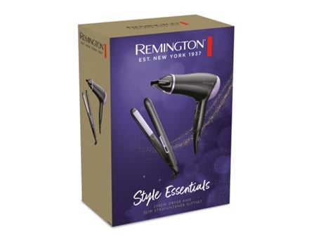 Secador de Pelo REMINGTON D3016GP STYLE ESSENTIALS G (2000 W - 3 Niveles de Temperatura - Negro)