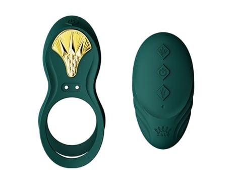 Anillo Vibrador con Mando Zalo Bayek Verde Turquesa