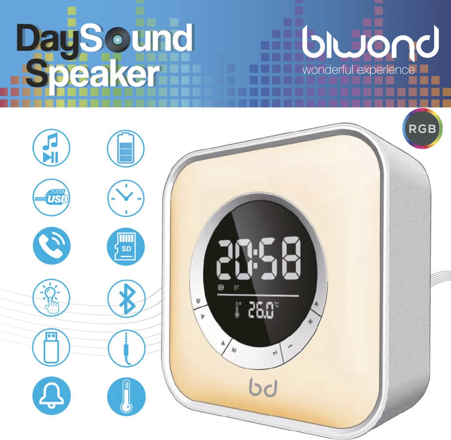 Altavoz Gaming BIWOND WONDERFUL EXPERIENCE DaySound (Bluetooth - 5 W - Blanco)