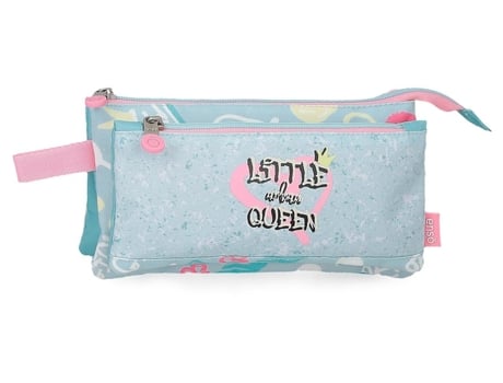 Estuche Little urban queen tres compartimentos.