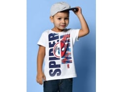 Camiseta SPIDERMAN Niños (6 años - Blanco)