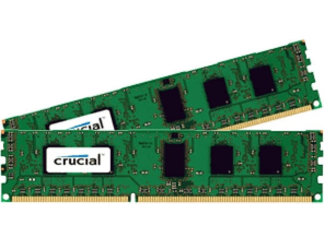 Memoria RAM DDR3 CRUCIAL CT2K51264BD160B (2 x 4 GB - 1600 MHz - CL 11 - Negro)