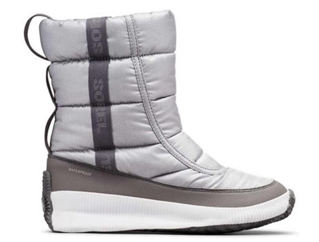 Botas SOREL Out N About Puffy Mid Mujer (42 - Gris y Plateado)