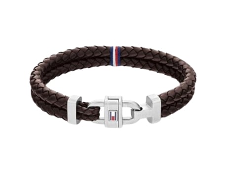 Pulsera TOMMY HILFIGER de cuero auténtico marrón 2790363