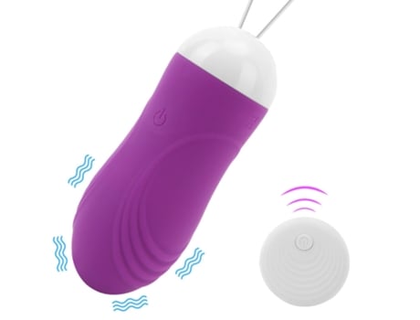 Vibrador de control remoto inalámbrico con 10 modos de vibración para mujeres (púrpura) VEANXIN