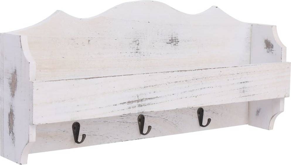 Perchero VIDAXL (Blanco - Madera - 50 x 10 x 23 cm)