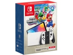 Consola Nintendo Switch OLED Blanco + Juego Super Mario Bros Wonder + 12 Meses de NSO