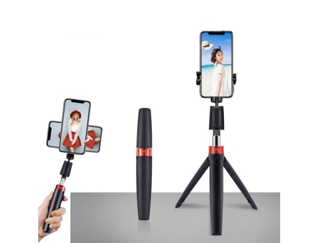 Selfie Stick SLOWMOOSE Inalámbrico Y11 Bluetooth Control Remoto Negro