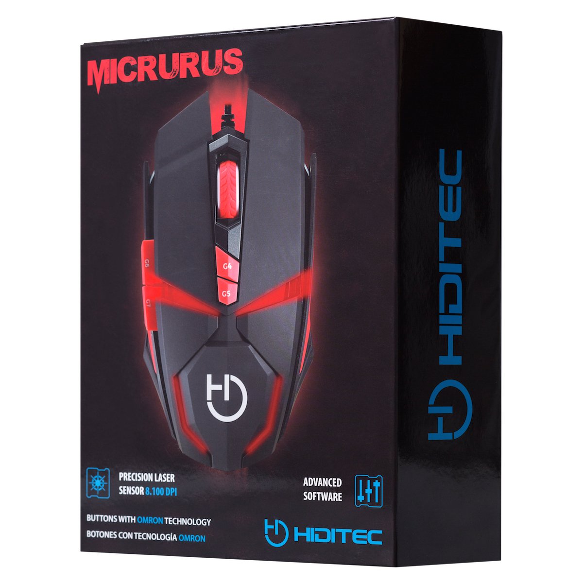 Ratón Gaming Hiditec MICRURUS (8100 dpi - Negro)