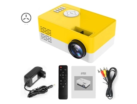 Mini Proyector J15 SLOWMOOSE 1080P Hdmi Usb Mini Beamer [Au Yellow]