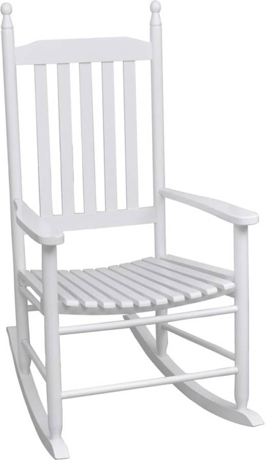 Silla VIDAXL columpio asiento curvo madera blanco