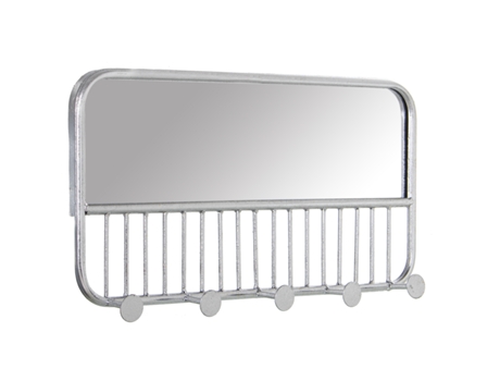 Perchero DRW (Plateado - Metal - 60 x 6 x 30cm)