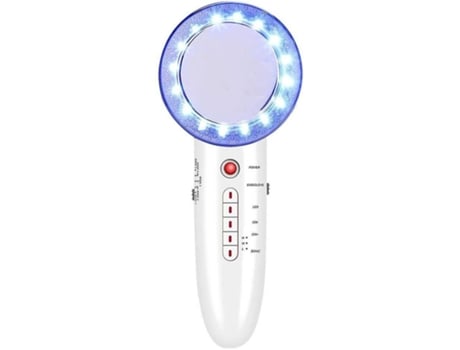 Masajeador facial Masajeador quemagrasas EMS LED Máquina de belleza facial de iones galvánicos Ultrasónico Pérdida de peso Masajeador anticelulític...