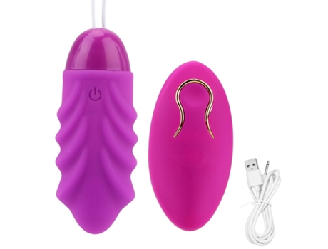 Vibrador de huevo de salto con control remoto inalámbrico con 10 modos para mujeres (púrpura) VEANXIN