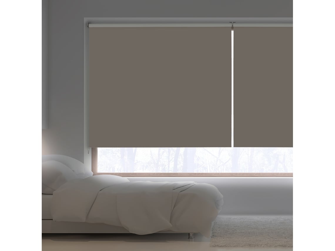 Estor enrollable opaco Liso (An x Al: 150 x 250 cm, Blanco)