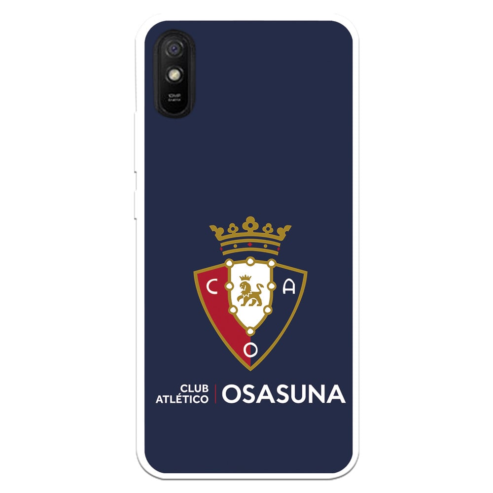 Funda para Xiaomi Redmi 9A del Osasuna Escudo Fondo azul - Licencia Oficial CA Osasuna