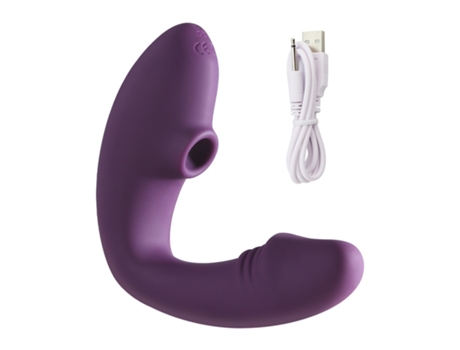 Vibrador de succión impermeable portátil multimodo para mujeres (púrpura) VEANXIN