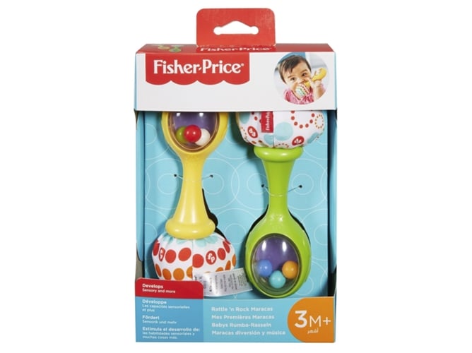 Sonajeros Fisherprice Blt33 maracas musicales juguete y para bebé +3 meses