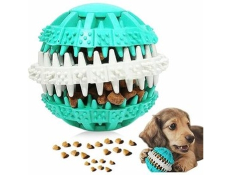 Pelota de juguete para perros, pelota de juego para perros, pelota para masticar perros, dientes limpios de goma, juguete no tóxico resistente a mo...