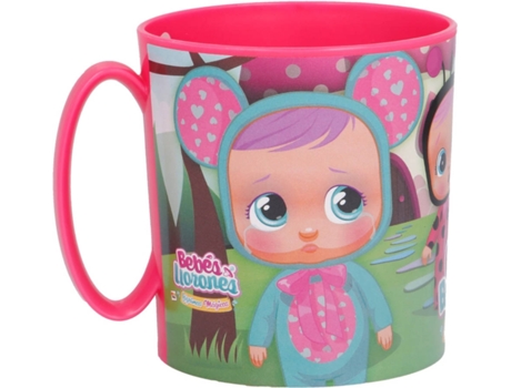 Taza Bebes Llorones rosa 350 ml micro cry