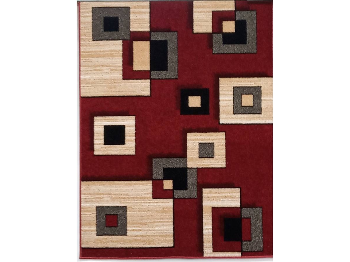 Homerug Alfombra Trendy rojo 133x180cm geometric eccox moderna para o habitación 133x190 matris