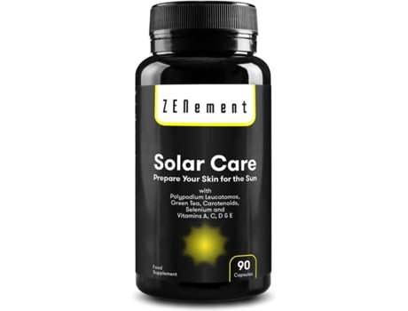 Solar Con Calaguala polypodium leucotomos verde carotenoides selenio y vit. 90 cápsulas protege piel del previene quemaduras prepara el bronceado vegano complemento alimentar