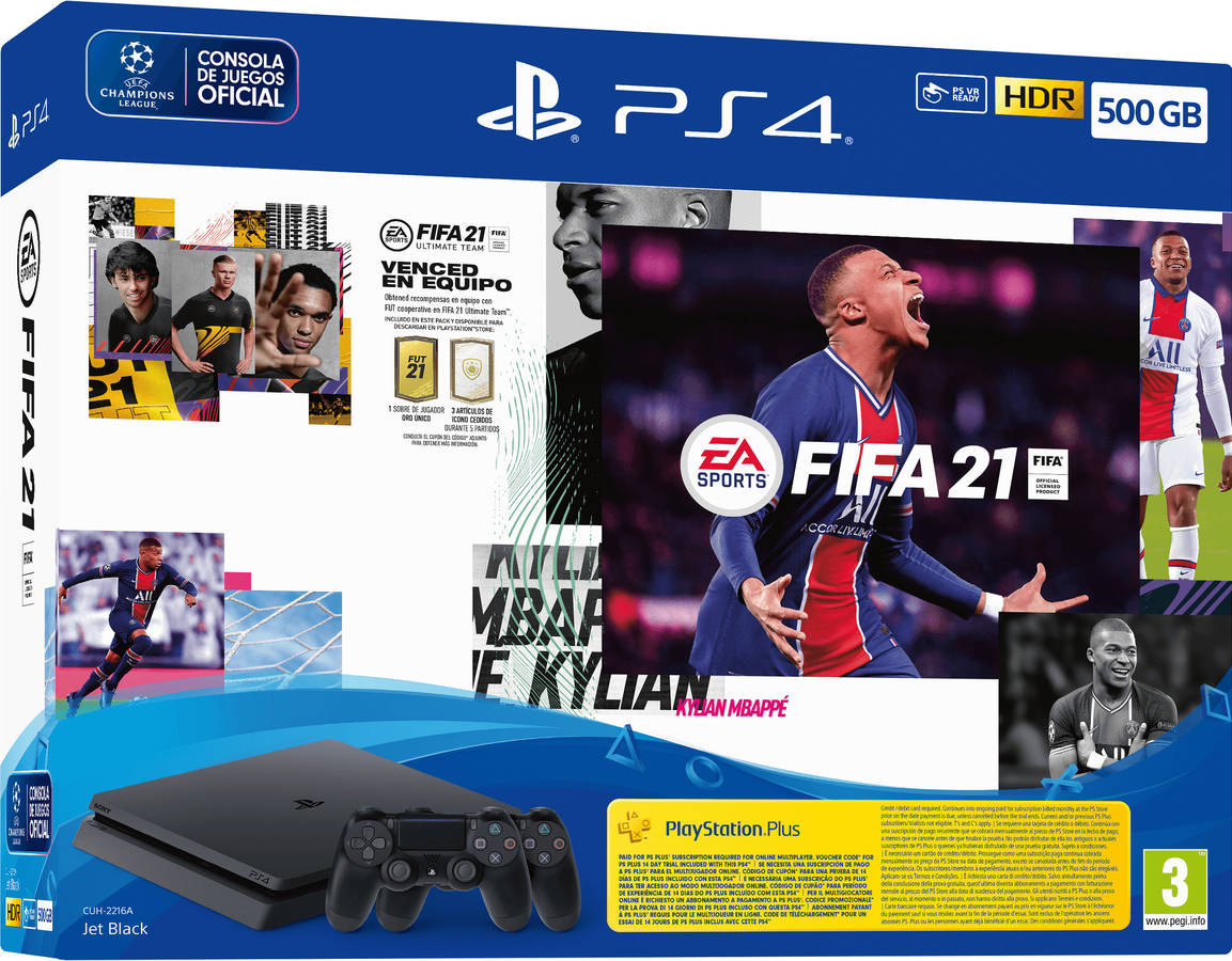 Consola PS4 Slim + FIFA 21 (500 GB)