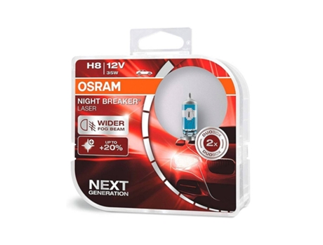 Kit 2 Lámparas Hcb H8 12V35W Night Beaker® Láser OSRAM