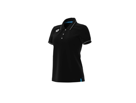 Polo de Mujer para Natación ARENA Team Solid Algodón Negro (M)