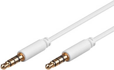 Cable de Audio GOOBAY (2 m - Blanco)