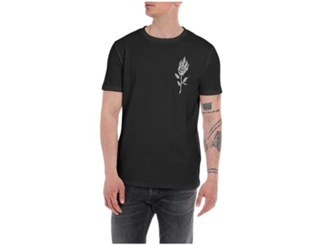 Camiseta de Hombre REPLAY Corta Negro (S)