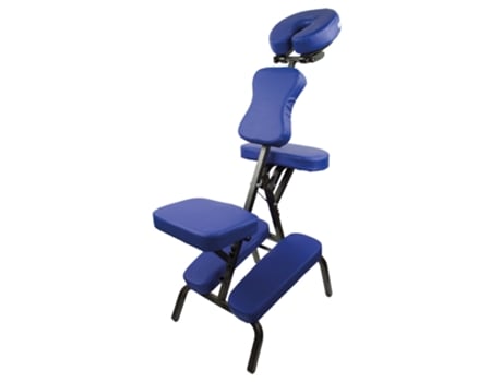 Silla de masaje Plegable Regulable Hasta 250 kg Con bolsa de transporte Azul MOBICLINIC