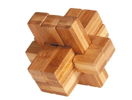 Puzzle FRIDOLIN (Madera - Marrón - 9 x 8.5 x 9 cm)