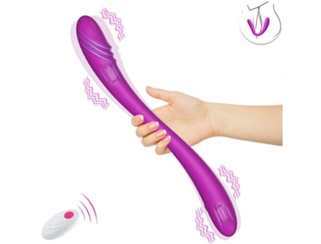 Vibrador de masaje de silicona de 7 frecuencias con control remoto para mujeres (púrpura) VEANXIN