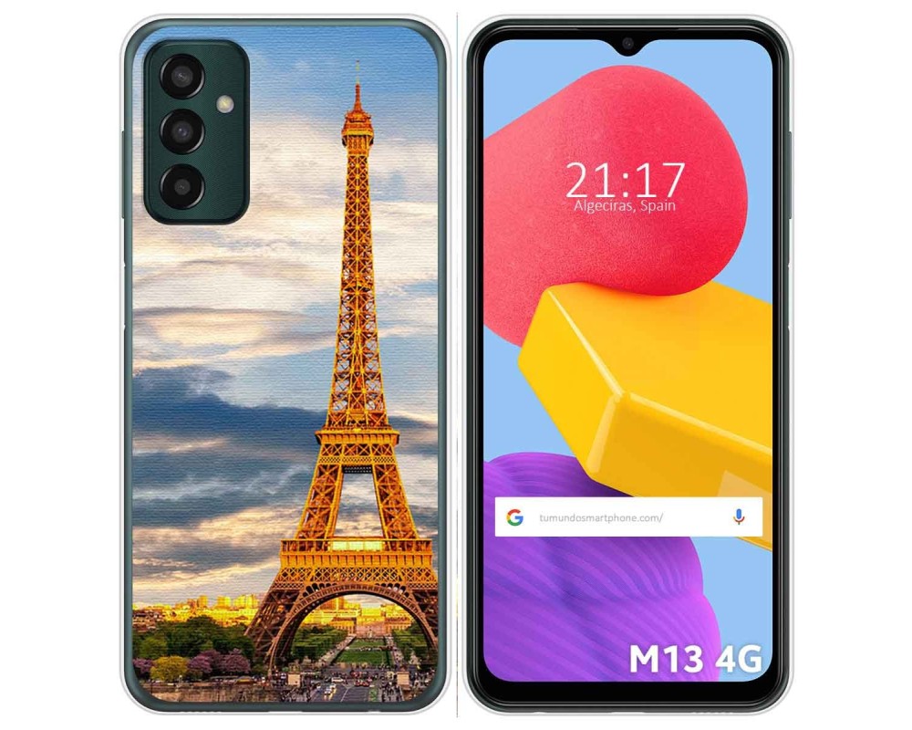 Funda Silicona Samsung galaxy m13 4g diseño paris