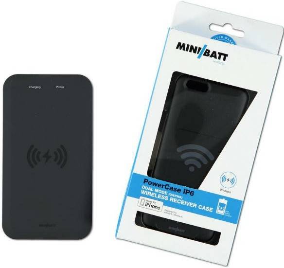 Kit cargador inalámbrico QI + carcasa receptora MINIBATT M1