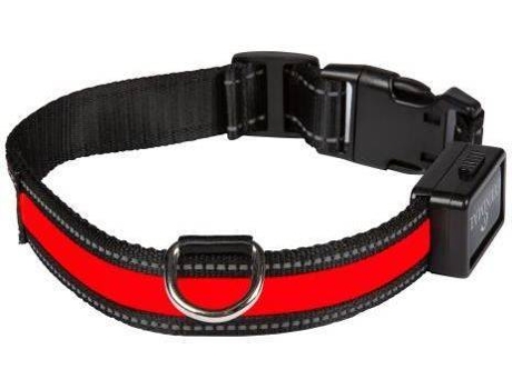 Collar Para Perros eyenimal con luz y recargable rojo 3250cm nylon porte medio