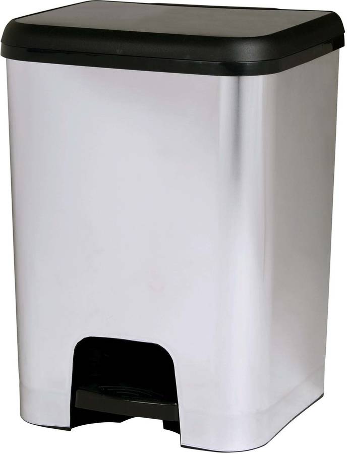 Cubo de Basura KITCHEN MOVE (Plateado - Acero Inoxidable - 30 L)