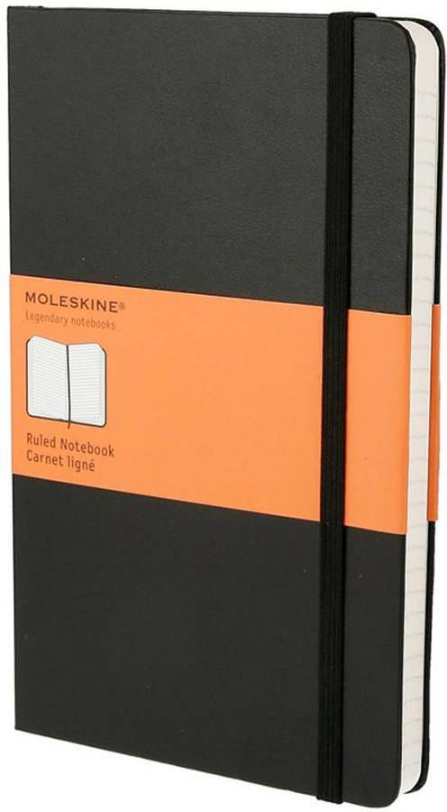 Bloc de Notas MOLESKINE Classic (A5 - Hojas - Pautado - 21x13cm - Negro)