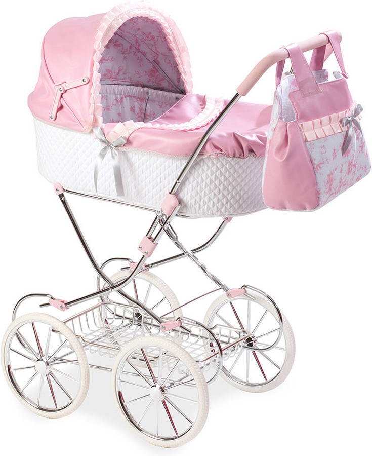 Coche de Muñecas ARIAS Valentina Coche Capota + Bolso 93 cm (Edad Mínima: 3 Años - 43 x 19,5 x 63 cm)