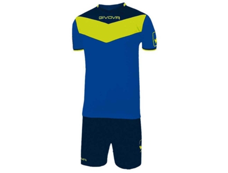 Equipo Completo Unisex GIVOVA Campo Fluo Azul para Fútbol (8 - 10 Años)